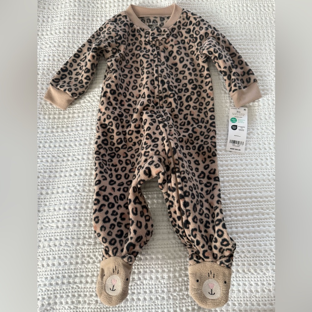 Brand new, Carters Leopard Print Sleeper 3 months